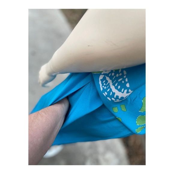 Alfred Sung Vintage 90s 100% Silk 3 Piece Dress Suit Turquoise Green Abstract - Picture 11 of 16